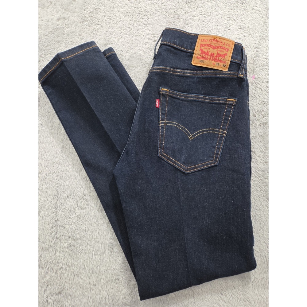 Levi's 502 Stretch Jeans Mens Blue American  Denim Size  32x32